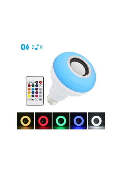 Bluetooth Hoparlör Rgb Ledli Lamba Kumandalı Mp3 Çalar Ampul Renkli Ampul Rgb