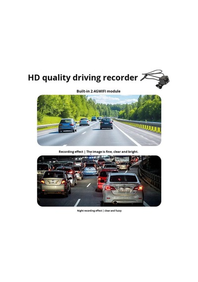 Araç İçi Hd Kamera 3 Kameralı Wifi Özellikli 1080p Full Hd Gece Görüşlü G-sensör Dashcam - 866739625