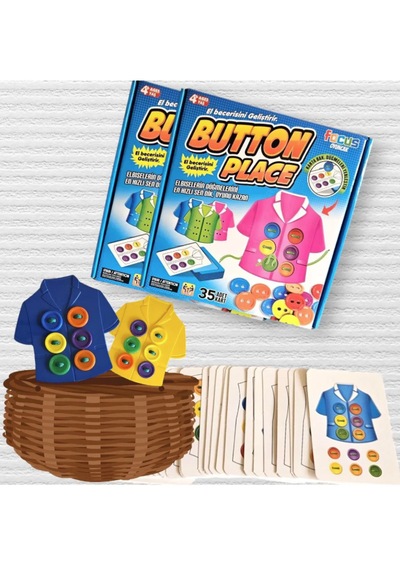 Button Place Düğme İlikleme, Gömlek & Kıyafet Giydirme Kutu Oyunu