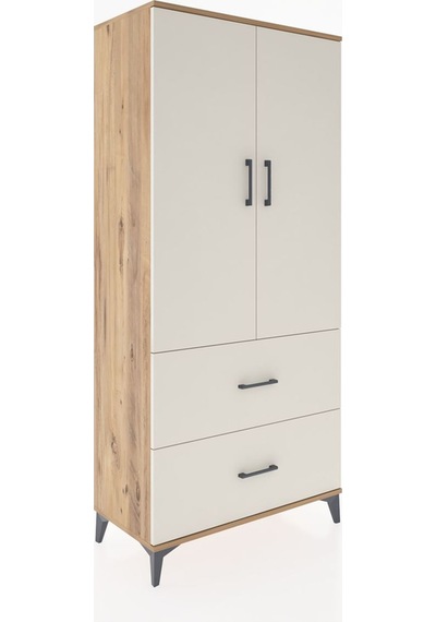 Hyperion Dolap 2 Raflı 2 Çekmeceli 2 Kapaklı 88x44x195 Çam-ay... Çam