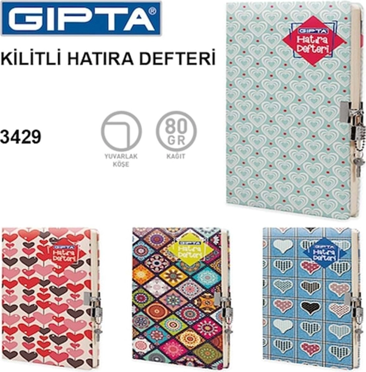 14x20 120 Sayfa Kilitli Hatıra Defteri 0