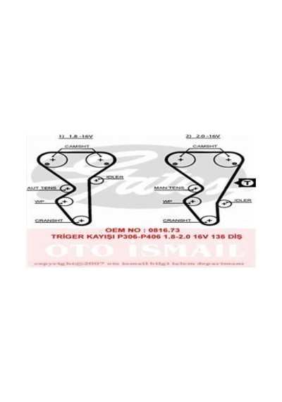 GATES 5468XS TRIGER EKSANTRIK KAYISI 306 406 605 806 / ZX XSARA X