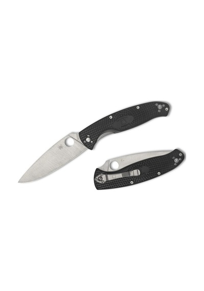 Spyderco Resilience Black Lightweight Plainedge Kamp Çakı Siyah