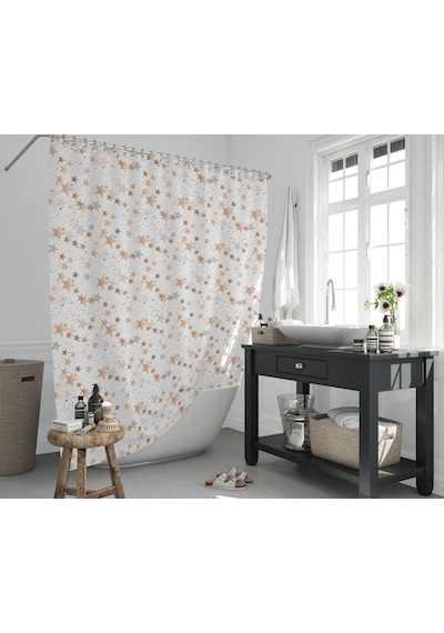 Zethome Jackline Banyo Duş Perdesi 6812 Tek Kanat 1X180X200 Çok Renkli