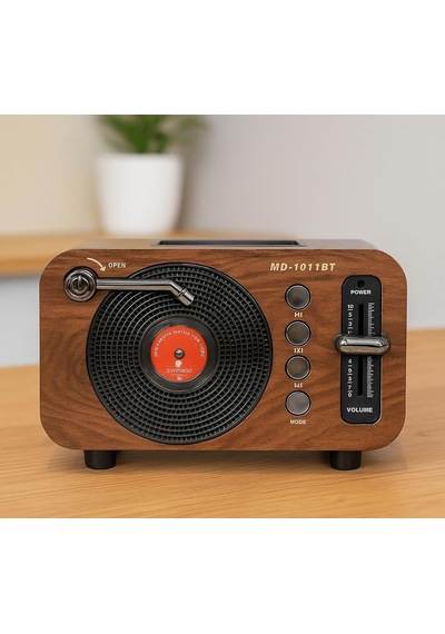 Lexroo Mini Boy Retro Bluetooth Radyo Hoparlör Cz1011bt - Kahverengi