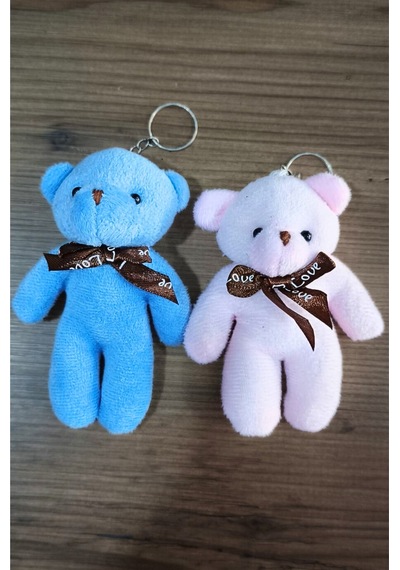 Peluş Ayıcık Anahtarlık Ve Çanta Süsü Hediyelik 12cm Boy 2 Adet