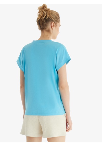 Blackspade Kadın T-shirt 60553 - Mavi Mavi