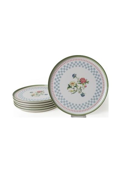 Keramika Rose Line Nordic Servis Tabağı 28 Cm 6 Adet 22911 Çok Renkli