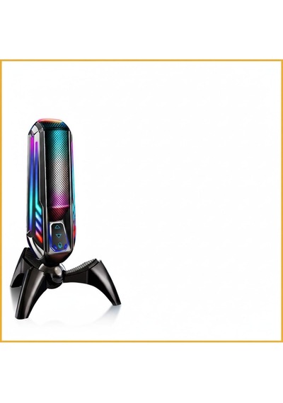 Tr Elyvra Rgb Usb Masaüstü Mikrofon Oyun Canlı Yayın Karaoke Konferans Siyah Tek Ebat
