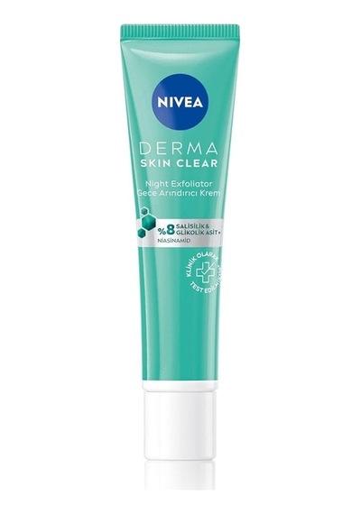 Nıvea Derma Skin Clear Night Exfoliator Gece Arındırıcı Krem 40ml X 2 Adet