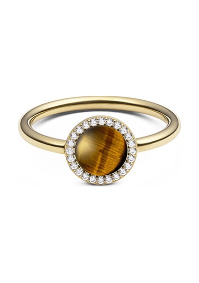Audrey Ring Tiger Eye Gold Altın