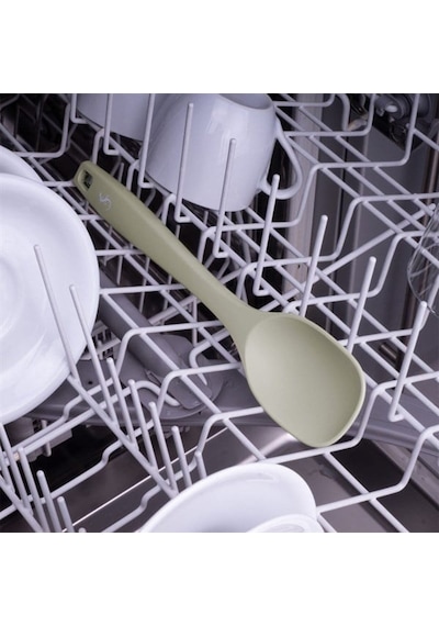 Lurch - Platin Silikon Yemek Kaşığı 28 Cm Açık Gri - Yanmaz, Yapışmaz, Bükülmez, Çizmez, Tat Ve Koku Bırakmaz - 240001