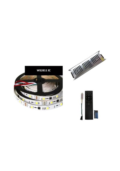 WS2811 Uzaktan Kumandalı Set GünIşığı Akan Pixel Şerit Led 12V 10