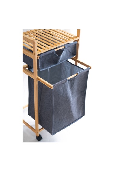 Acar Bambu Çamaşır Sepeti - 85 X 41.3 X 32.5 Cm Gri