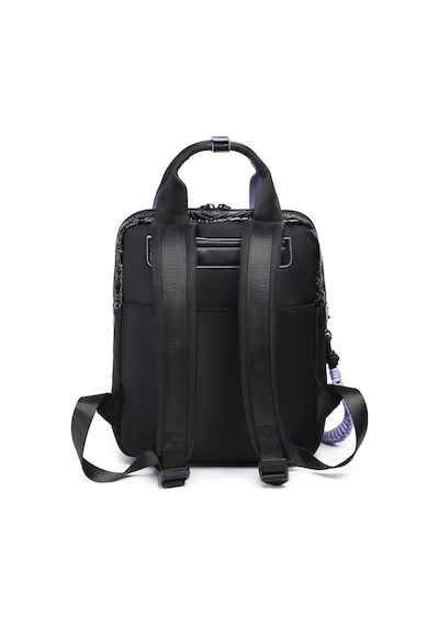 Smart Bags Parlak Kumaş Küçük Boy Askılı Kadın Sırt Çantası 3250 Siyah - Lila