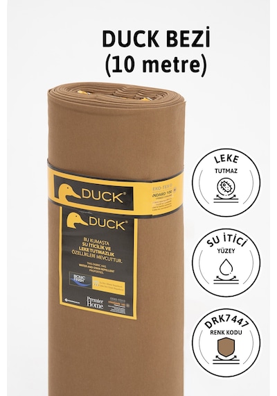 Premier Metrelik Duck Keten Kumaş Su İtici Bez 10 Metre Drk7447 - Kahverengi