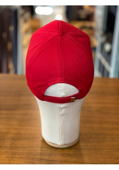 Hamze Türkiye Bayrak Nakış Pamuklu Unisex Cap Şapka Kırmızı