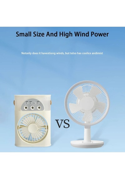 Masaüstü Klima Taşınabilir Fan Çift Sprey Ultrasonik Atomizasyon 3-speed Gece Lambası Fan