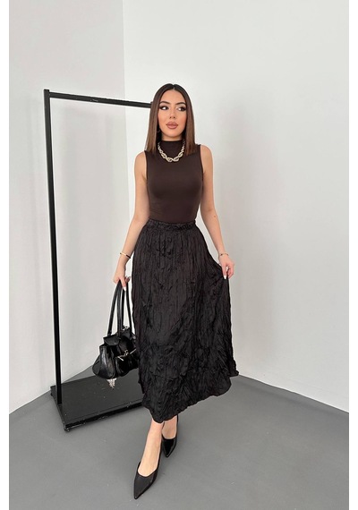 Alemdarshop Siyah Kraşlı Etek