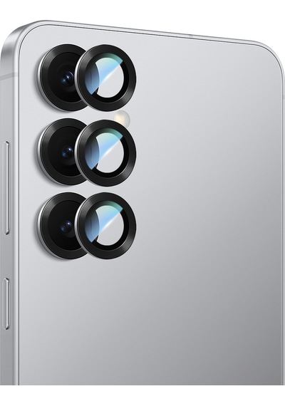 Galaxy S25 Uyumlu Caseworld Alloy Serisi Oleofobik Anti Reflective Kamera Lens Koruyucu Gümüş