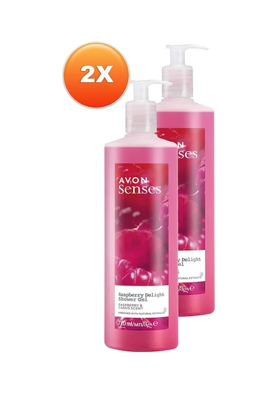 Avon Raspberry Delight Frambuaz Ve Frenk Üzümü Kokulu Duş Jeli 2 x 720 ML