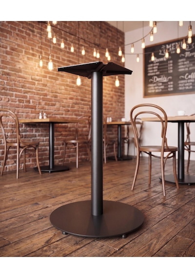 Matte Prime Bistro Yuvarlak Masa Ayağı 74cm - Kafe Restoran Ve Evler İçin Siyah