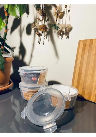 2,3 Lt Yuvarlak Sızdırmaz Saklama Kabı Fresh Box Lc-420 Plastik Turuncu Diğer
