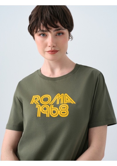 Regular Fit Kadın Tshirt K.kol Haki