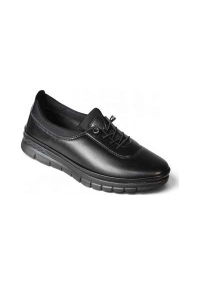 Wanetti Kadın Siyah Comfort Taban Lastikli Atom 37-41 Numara Anne Ayakkabı