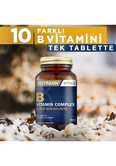 Nutraxin B Vitamin Complex - B Vitamini Takviyesi 60 Tablet
