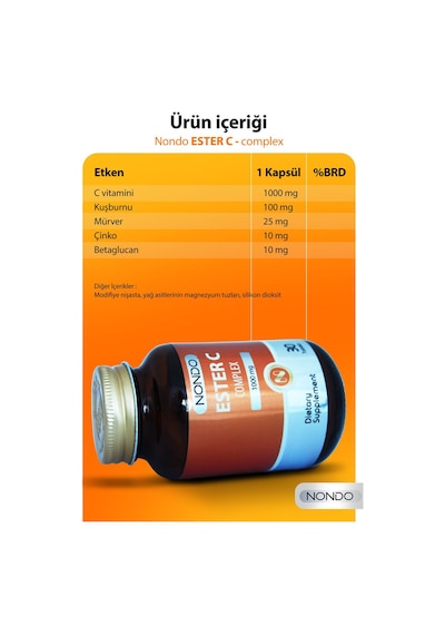 Nondo Ester C 1000 Mg C Vitamini Emilebilir 30 Tablet