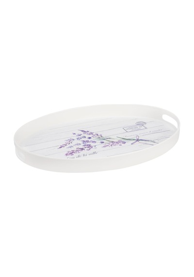 Lavander Oval Tepsi Beyaz
