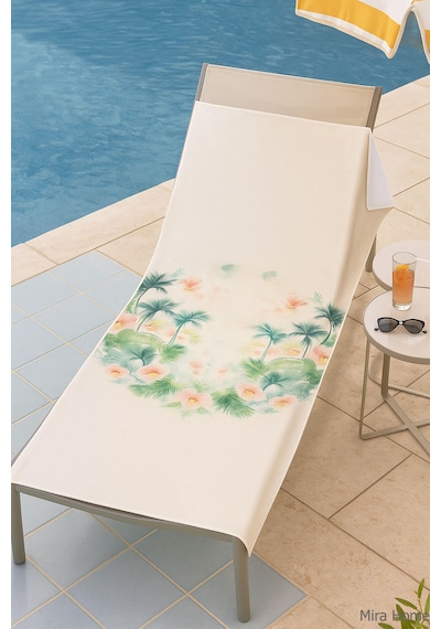 Unisex Baskılı Plaj Deniz Havuz Havlusu %100 Pamuk 70x145 Cm Wonderfull Yeşil