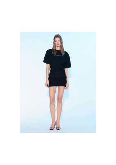 Sagaza Studio Ss6008 Claudıa Mini Tshirt Elbise Siyah