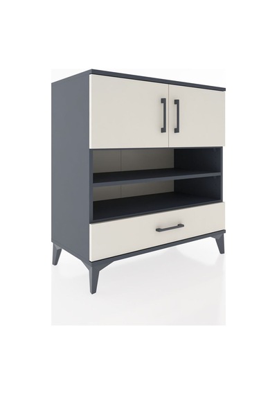 Hyperion Şifonyer 3 Raflı Tek Çekmeceli 2 Kapaklı 88x44x96 Antrasit-aytaşı Antrasit Hyperion Şifonyer 3 Raflı Tek Çekmeceli 2 Kapaklı 88x44x96 Antrasit-aytaşı Antrasit
