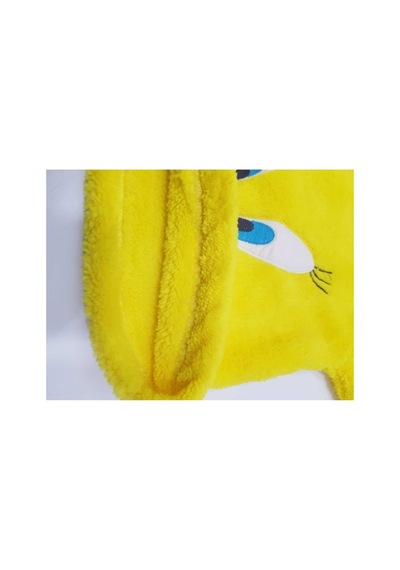 Kız Çocuk Peluş Tweety Desenli Pijama Takımı Sarı Sarı Zyc Twt