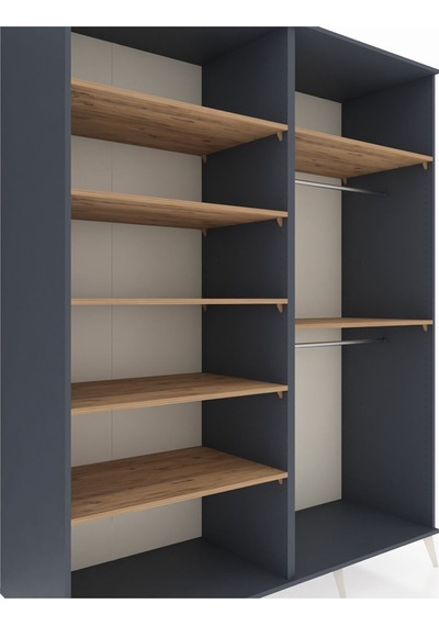 Kronos Gardrop 7 Raflı 2 Askılı 176x59x221 Antrasit-antrasit/çam Antrasit/çam Kronos Gardrop 7 Raflı 2 Askılı 176x59x221 Antrasit-antrasit/çam Antrasit/çam