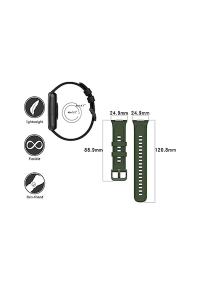 Watch Fit 2 İle Uyumlu Saat Kayışı Ent Kaliteli Watch Fit 2 İle Uyumlu Spor Saat Kontrast Renkli Lagniappe Silikon Kordon