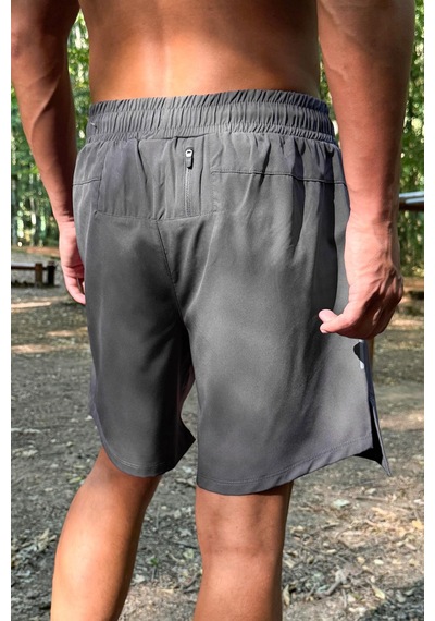 Flaw Fermuar Cepli Sportif Şort Füme Füme