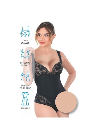 Ten Mı Emay 2947 Dantelli Agraflı Body Korse Ten