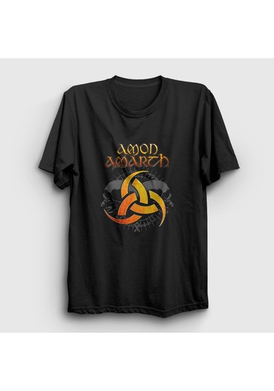 Presmono Unisex Odin Amon Amarth T-shirt Siyah