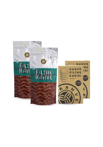 Kahve Dünyası Filtre Kahve 2 x 250 G + Filtre Kahve Kağıdı 2 x 80'li