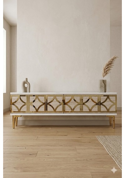 Tsa1237btg Lem Tv Sehpası Beyaz-traverten-gold 120cm Tsa1237btg Lem Tv Sehpası Beyaz-traverten-gold 120cm