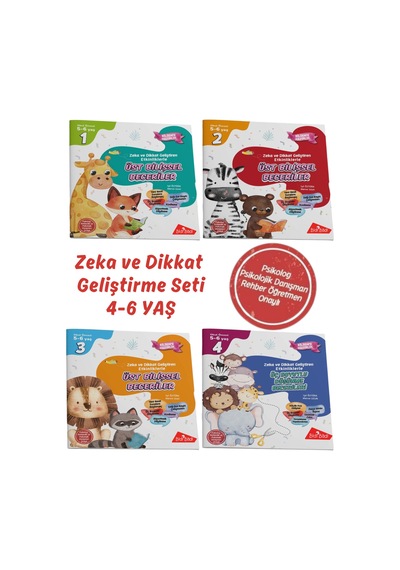 Zeka Ve Dikkat Güçlendirme Seti / 4-6 Yaş / Bilseme Hazırlık / Psikolog Onaylı