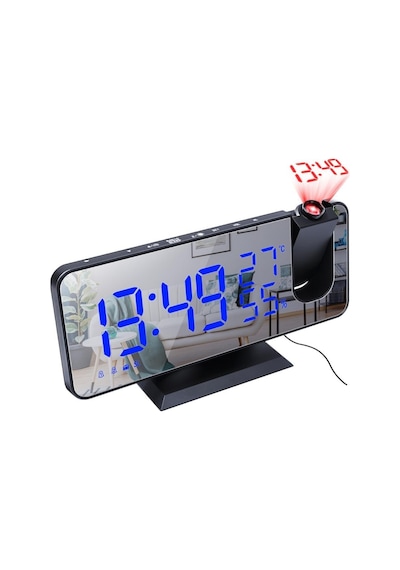 Dailytech Çok Fonksiyonlu Masaüstü Saat (Fm Radio Alarm Projeksiy