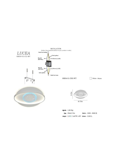 K.boy Ledli Plafonyer Rgb 51w Diğer