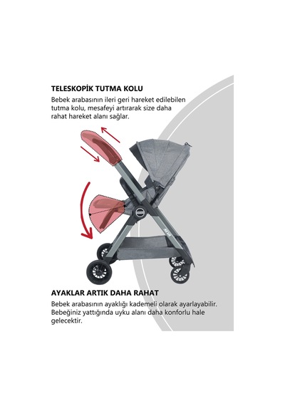 Neva Yeni Nesil Cabin Çifyön Bebek Arabası Gri