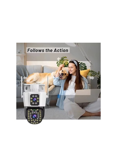 4mp 4k Ultra Hd Gece Görüşlü Çift Lensli Hareket Takipli Dış Mekan İp Güvenlik Kamerası 4mp 4k Ultra Hd Gece Görüşlü Çift Lensli Hareket Takipli Dış Mekan İp Güvenlik Kamerası