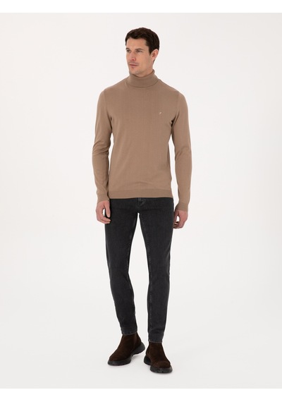 Cacharel Camel Slim Fit Pamuk Karışımlı Balıkçı Yaka Triko Kazak Kahverengi Cacharel Camel Slim Fit Pamuk Karışımlı Balıkçı Yaka Triko Kazak Kahverengi