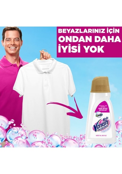 Vanish Oxi Action Kristal Beyaz Deterjan ve Leke Çıkarıcı Sıvı 1 L